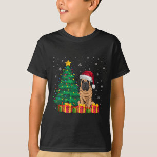 Camiseta Navidades de Santa Hat Mastiff iluminan a los perr