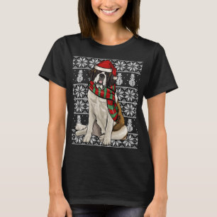 Camiseta Navidades de Santa Hat Navidades St Bernard Ugly