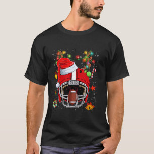 Camiseta Navidades de Santa Hat, reno de cascos de fútbol d