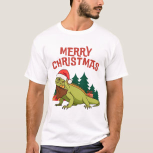 Camiseta Navidades de Santa Iguana Regalos Árboles Eververd