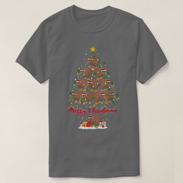 Camiseta Navidades de Santa Kiwi para los amantes de los pá (Diseño del anverso)