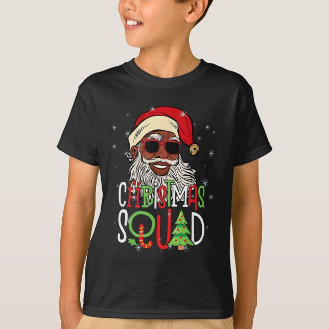 Camiseta Navidades de Santa Lucía Hombres Negros Afroameric (Anverso)