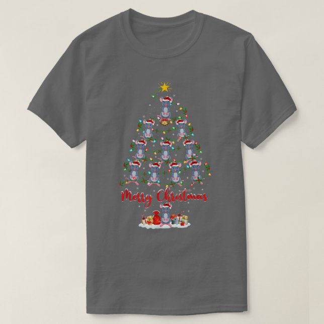 Camiseta Navidades de Santa Mouse con el amante de los anim (Diseño del anverso)