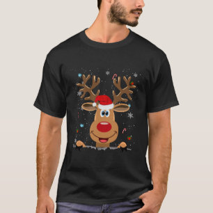 Camiseta Navidades de Santa Nariz Roja Rudolph