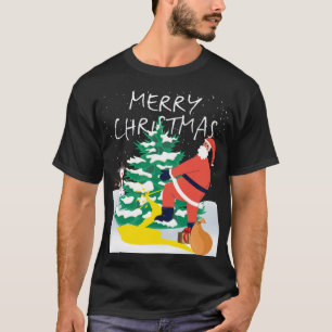 Camiseta Navidades de Santa Peeing endulzan graciosa Navida