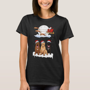 Camiseta Navidades de Santa Pitbull Reindeer Sleigh Pajama 