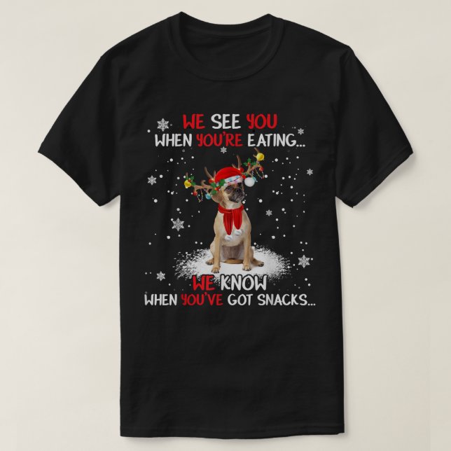 Camiseta Navidades de Santa Puggle de la Luz de los Renos P (Diseño del anverso)