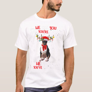 Camiseta Navidades de Santa Rat Terrier Reindeer Light Paja