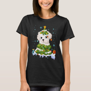 Camiseta Navidades de Santa Reindeer Westie iluminan perro