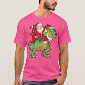Camiseta Navidades de Santa Riding T-Rex Dinosaur Kilos