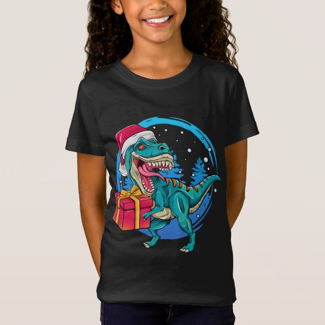Camiseta Navidades de Santa Saurus Rex (Anverso)