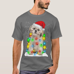 Camiseta Navidades de Santa Shih Tzu encienden leche de per