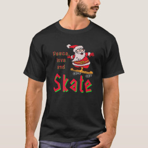 Camiseta Navidades de Santa Skateboard Funny Skateboardi