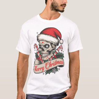 Camiseta 🎅 💀 Navidades de Santa Skull Tee