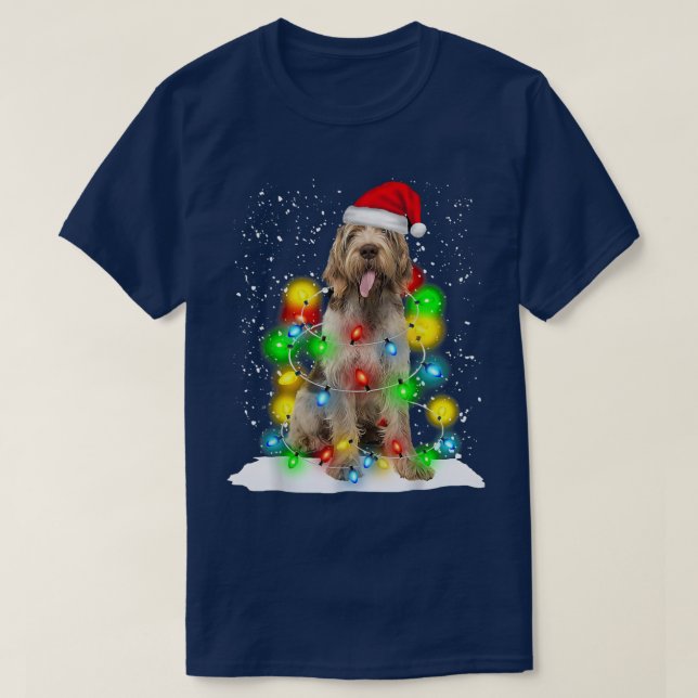 Camiseta Navidades de Santa Spinone Italiano encienden perr (Diseño del anverso)