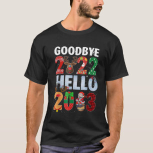 Camiseta Navidades de Santa y de renos GoodBye 2022 Hola 20