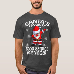Camiseta Navidades de Santas Favoritos Food Service Manager