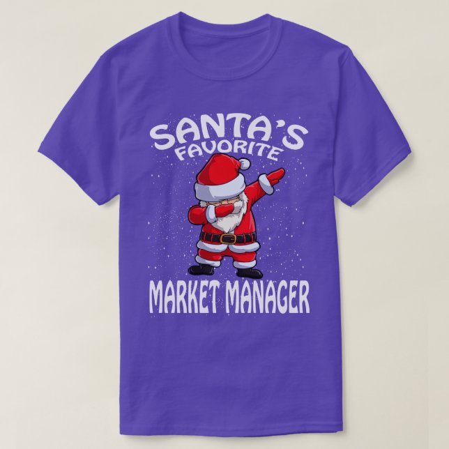 Camiseta Navidades de Santas Favoritos Market Manager (Diseño del anverso)