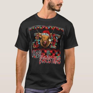 Camiseta Navidades de Scotland Highland Hairy Cow Mooey