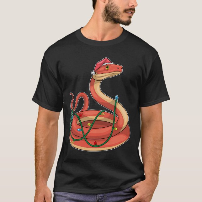 Camiseta Navidades de serpientes con luces de hadas (Anverso)