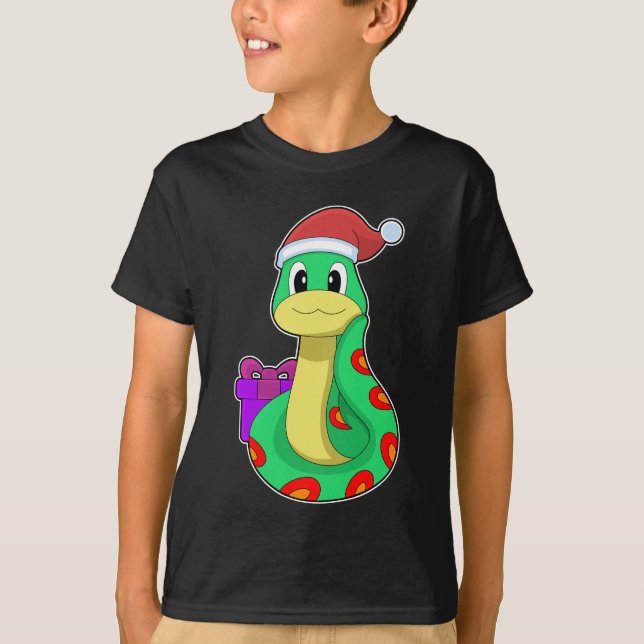 Camiseta Navidades de serpientes Santa hat (Anverso)