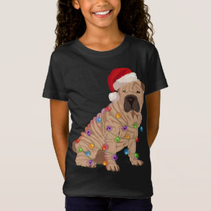 Camiseta Navidades de Shar Pei alumbran a amante del perro