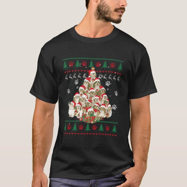 Camiseta Navidades de Shih Tzu Perro Amante Regalo Sueño Xm (Anverso)