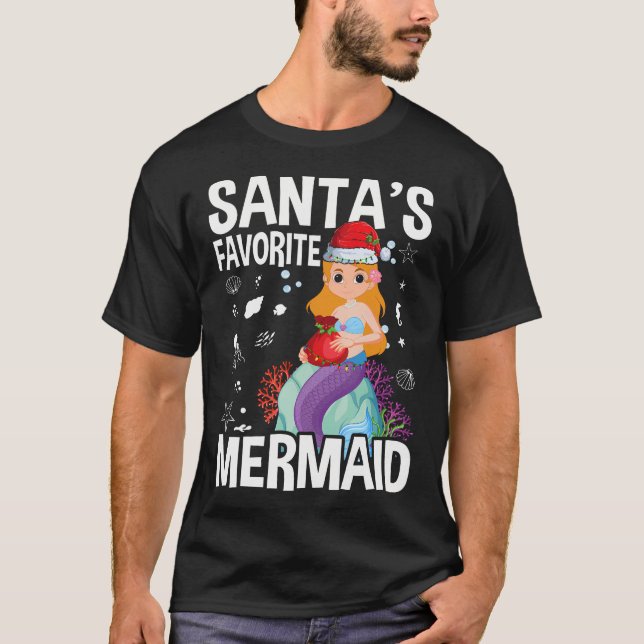 Camiseta Navidades De Sirenas Favoritas De Santa Sede (Anverso)