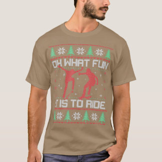 Camiseta Navidades De Skateboard Oh Qué Fun Skateboard Ugl