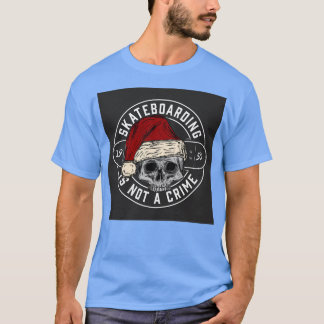 Camiseta Navidades de Skateboarding Santa