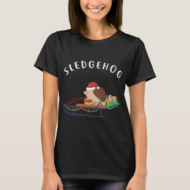 Camiseta Navidades de Sledgehog, graciosos y adorables zool (Anverso)