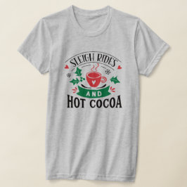 Camiseta Navidades de Sleigh Rides & Cocoa se burlan de las