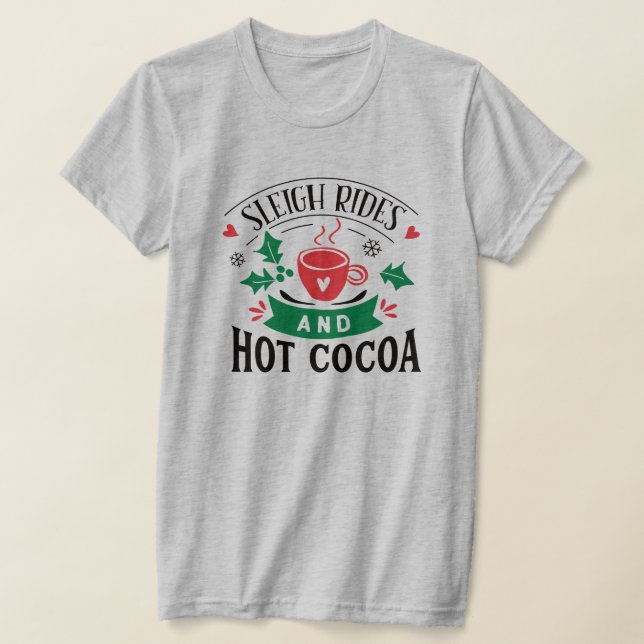 Camiseta Navidades de Sleigh Rides & Cocoa se burlan de las (Distribución)