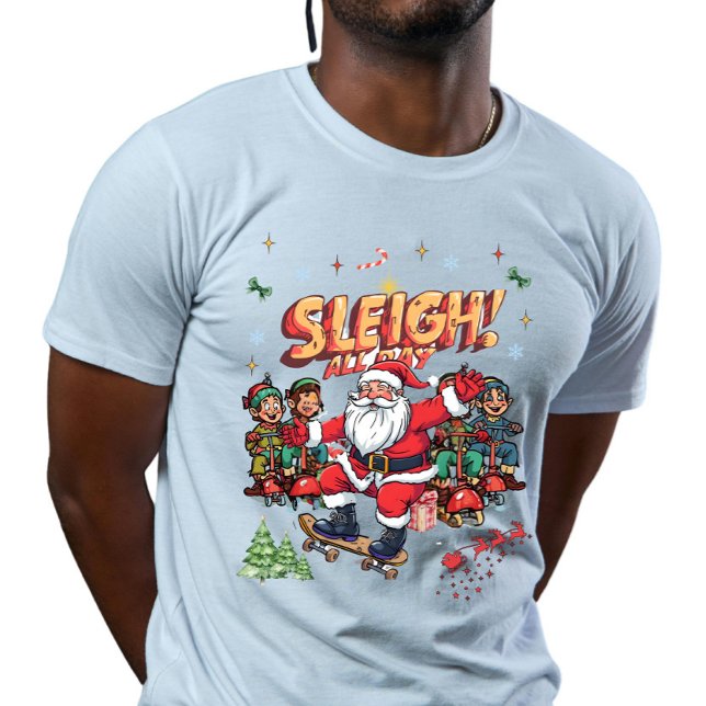 Camiseta Navidades de Sleight Todo el día en Santa y Crew (Subido por el creador)
