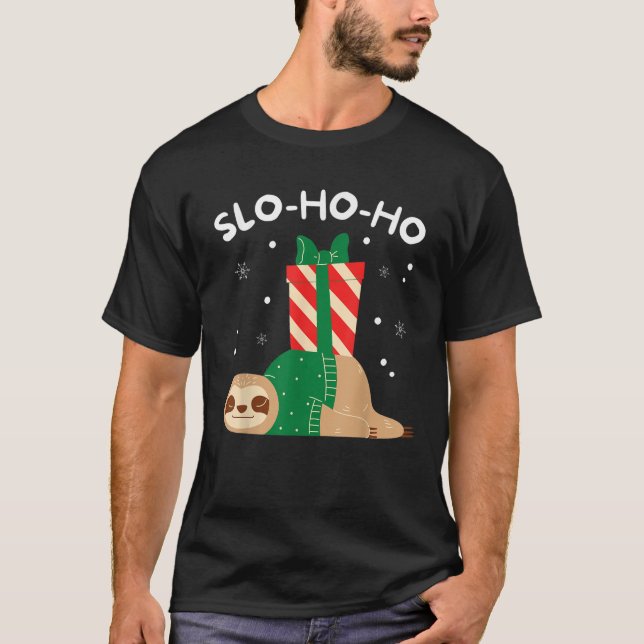 Camiseta Navidades de Slo Ho Sloth se burlan de los Navidad (Anverso)