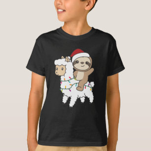 Camiseta Navidades de Sloth Lama Nieve Animales De Invierno