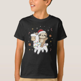 Camiseta Navidades de Sloth Lama Nieve Animales De Invierno