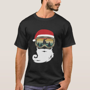 Camiseta Navidades de snowboard como snowboard de Santa Cla