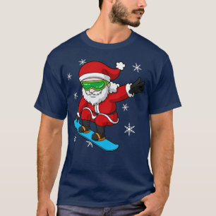 Camiseta Navidades de Snowboard Santa Claus Snowboard Snowb