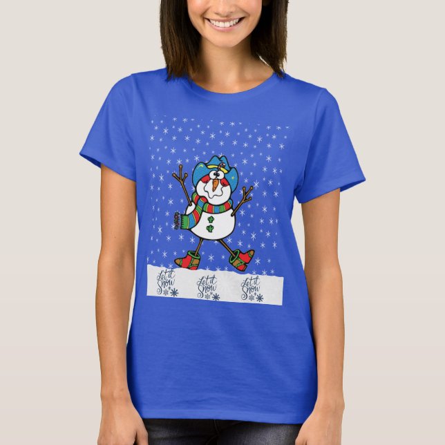 Camiseta Navidades de Snowboy Cowman del Oeste (Anverso)