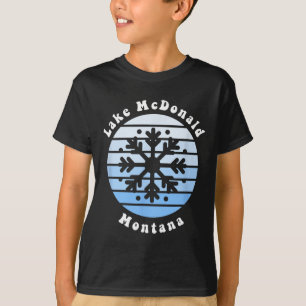 Camiseta Navidades de Snowflake en el lago Mcdonald Montana