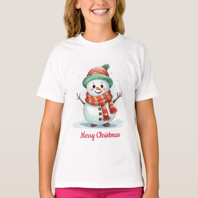 Camiseta Navidades de snowman (Anverso)