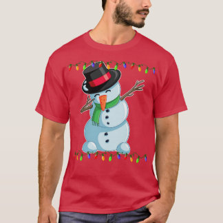 Camiseta Navidades de Snowman arrojan luces sobre el divert