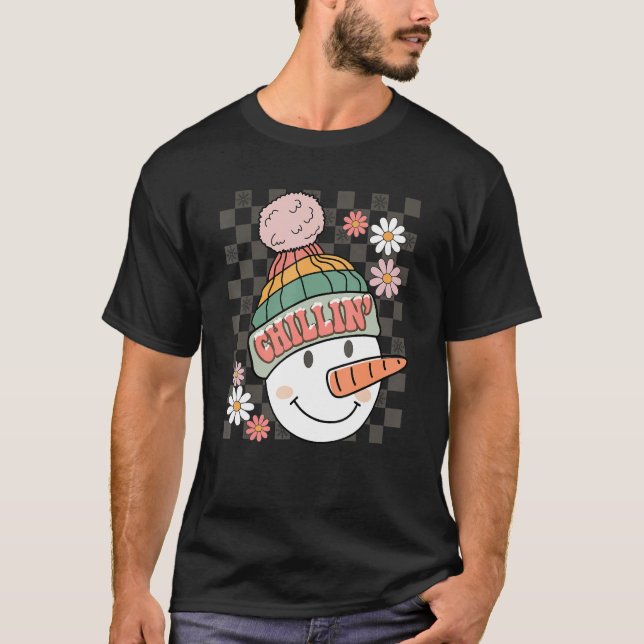 Camiseta Navidades De Snowman Chillin Con Mis Nieves Fea (Anverso)