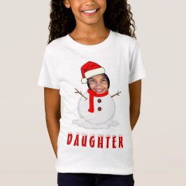 Camiseta Navidades de Snowman con fotografía divertida