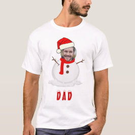 Camiseta Navidades de Snowman con fotografía divertida