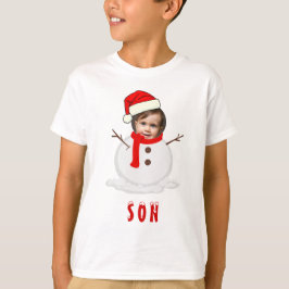 Camiseta Navidades de Snowman con fotografía divertida