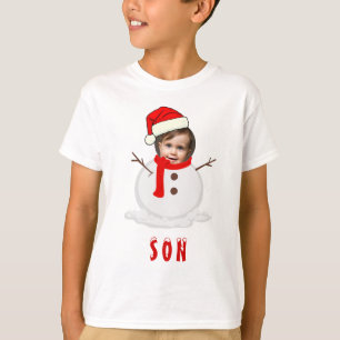 Camiseta Navidades de Snowman con fotografía divertida