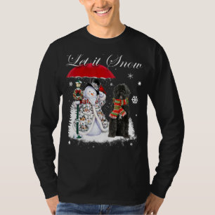 Camiseta Navidades de snowman de perros de agua portugueses