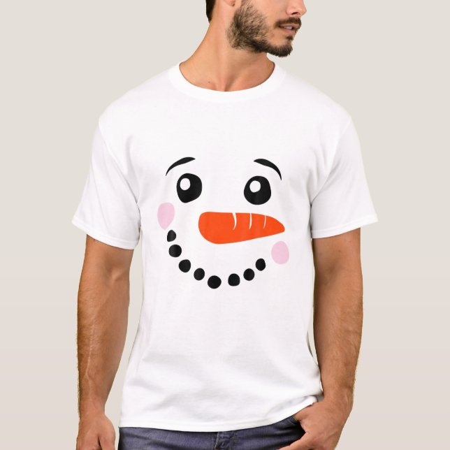 Camiseta Navidades de Snowman enfrentan a divertida Papá No (Anverso)